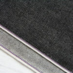 raw denim fabric mercerizing black