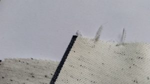 8.9oz White SelvedgeDenim Fabric With Black Spot W112112-3