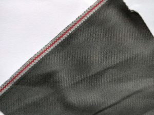 7.23oz Selvedge Chino Greyblue Thin Denim Fabric W0727