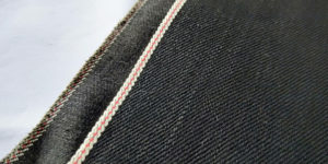 13.1oz 100%cotton black black Japanese Selvage Denim Fabric W05727C-7