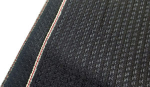 12.1oz Men's Raw Selvedge Jeans Woven Dobby Fabric W3692