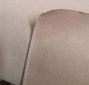 14.1oz Natural Colored Cotton Raw Selvedge Denim Fabric Supplier W3712D