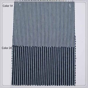 7oz Stripe Pattern Cotton Polyester Spandex Denim Fabric W35009