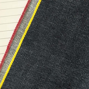 10.9oz Red/Yellow Best Selvedge Denim Brands Cotton Jeans Fabric W93918-6