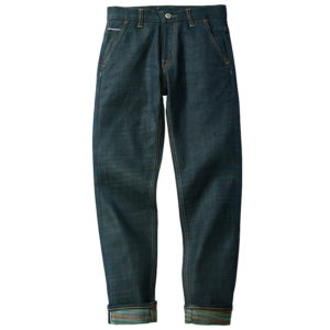 Customizing Men Wide Leg Jeans Rainbow Raw Selvedge Denim Jeans