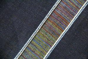 14.93oz Indigo Selvedge Backside Colored Denim Fabric Wholesale W391932A