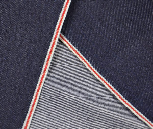 10.5oz 25.1%PPT High Stretch Denim Fabric Coolmax Red Selvedge Jeans Cloth Wholesale Dropshiping W186514