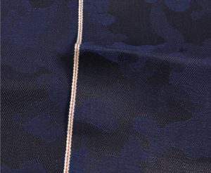 12oz Indigo Warp Weft Yarns Selvage Edge Camouflage Pattern Denim Factory W84726DY