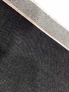 14.5oz 100%Cotton Black Selvedge Denim Fabric Manufacturer W396135