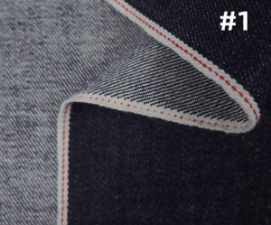 14.2 oz Classic Heavy Selvedge Denim Fabric Cotton Horizontal Slubby Denim Fashion Fabric W387533