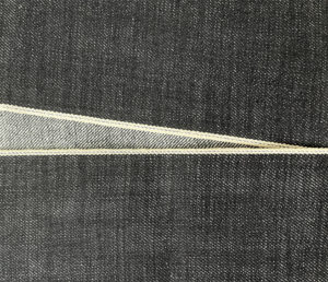 14.5oz Skinny Black Selvedge Denim Fabric Blue Selvedge Line WF70731A
