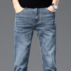 2022 Fashion Denim Jeans Men's Stretch Staright Jean Pants New Spring Casual Cotton Slim Fit Male Denim Trousers