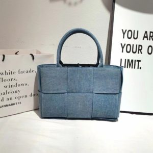 Luxury Fashion Woven Denim Bag Tertoba Large Capacity Blue Jeans Shoulder Bag 2022 New Women's Bags EW33452
