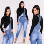 Denim Suspender Pants