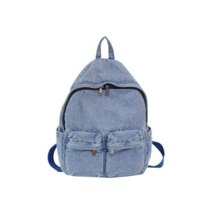 Washed Denim Backpack Women Mens Literature And Art Vintage Jean Backpack Large Capacity Shoulders Bag Wholesale