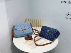 Luxury Denim Handbags Female Blue Jeans Tote Bag New Fashion Versatile Messenger Bag Suppliers EW6389