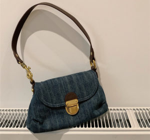 Vintage Denim Bag Lock Catch Women Jean Purse Luxury Denim Shoulder Bag Niche Ladies Medieval Ruffle Fashion Denim Tote Wholesale