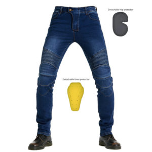 Mens Straight Leg Biker Jeans Drop-Proof Pants Off-Road Racing Riding Motorcycle Denim Trousers EWJES-1