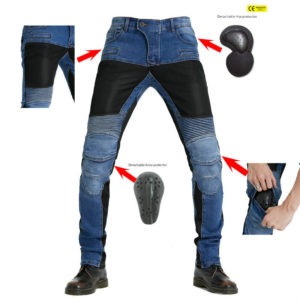 New Winter Spring Mesh Motorcycle Jeans Mens Anti-fall Rider Pants Summer Black Biker Trousers Wholesale EWJES-4