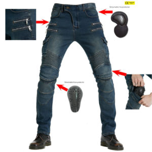 Factory Direct Sales Protective Motorcycle Jeans Men's Straight Loose Biker Cargo Pants Anti-fall Motorbike Cargo Trousers EW-5 upgrade armor