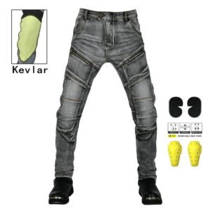 Kelar Jeans Motorcycle Riding Jeans Retro Casual Anti Fall Pants Kevlar Motorcycle Tear Resistant Stretch Motorcycle Jeans