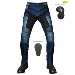 Motorcycle Jeans With Armor Upgrade Mesh Breathable Riding Denim Men's Biker Pants Outdoor Anti-fall Motorcycle Pants Armored