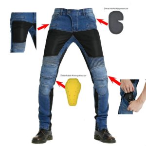 Spring Summer Motorcycle Riding Jeans Breathable Motorcycle Jeans Mens And Womens Motorcycle Jeans Elastic Anti-fall Rider Pants