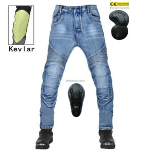 Upgrade Denim Kevlar Pants Motorcycle Jeans Men's Retro Anti Fall Motorcycle Cargo Trousers Stretch Riding Jeans Tear Resistance
