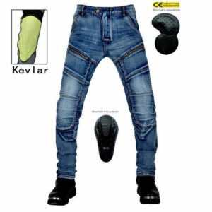 Upgrade Riding Kevlar Jeans Motorcycle Jeans Men's Vintage Riding Pants Kevlar Pants Racing Anti Fall Kevlar Stretch Jeans