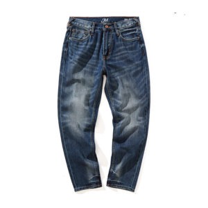 Retro Red Selvedge Denim Jeans Non-elastic Loose Denim Pants Straight Casual Men's Trousers EW2101239