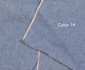 6oz Selvedge Chambray Fabric Cross Hatch Charcoal Jeans And Shirt Cotton Cloth W182314