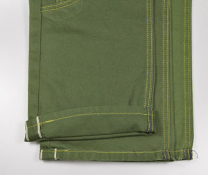 11 oz ArmyGreen Selvedge Denim Fabric Wholesale Premium Jeans Cloth Manufacturers Reactive Dye Black Denim Material Supplier W181318