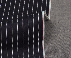9.2 oz Selvedge Stripe Denim Fabric Jean Shirt Skirt Dress Material W181514P