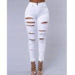 womens white ripped jeans