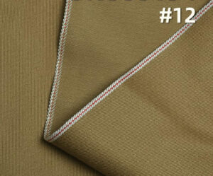 9.2oz Armygreen Selvedge Denim Shirting Fabric Selvage Jeans Cloth Material Wholesale W181514