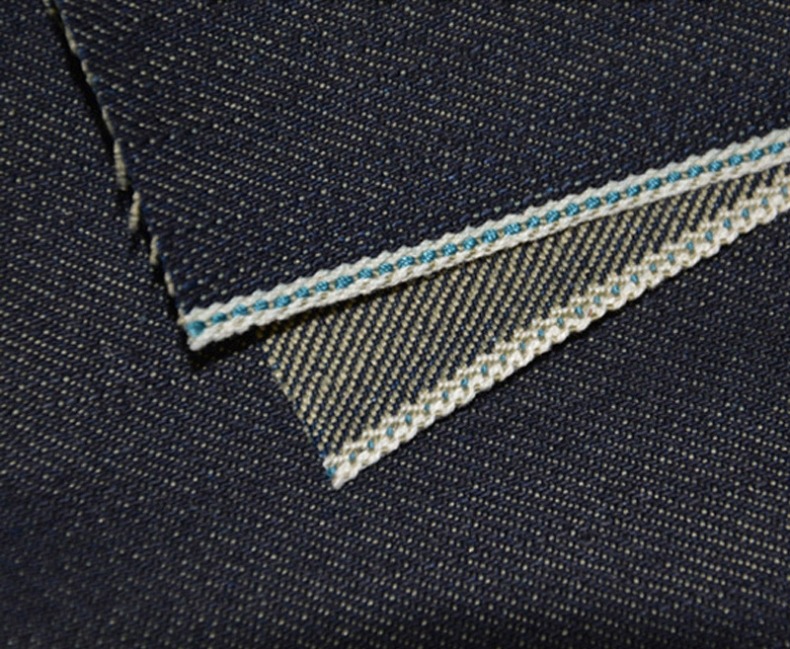12.6oz Polyester Cotton Old Navy Selvedge Jeans Fabric Suppliers Warp Slub Dry True Selvage Denim Textile Manufacturers W282220