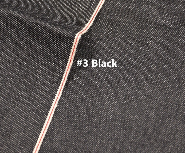 14.5oz Rope Dye Black Selvedge Denim Jeans Fabric Manufacturers Selvage Indigo Denim Jacket Textile W382532