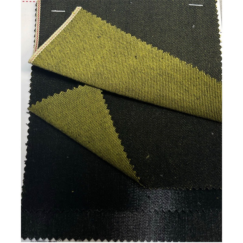 11.6oz Stretch Custom Selvedge Denim Fabric Backside Green Selvedged Jeans Cloth Wholesale W2302225