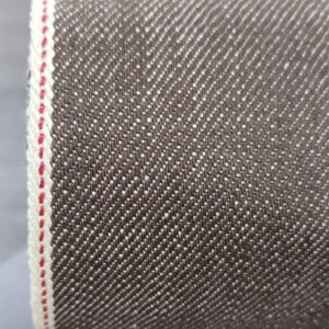 14oz Brown Warp Custom Selvedge Denim Material Natural Weft Yarn Selvage Jeans Cloth Manufacturers W244821