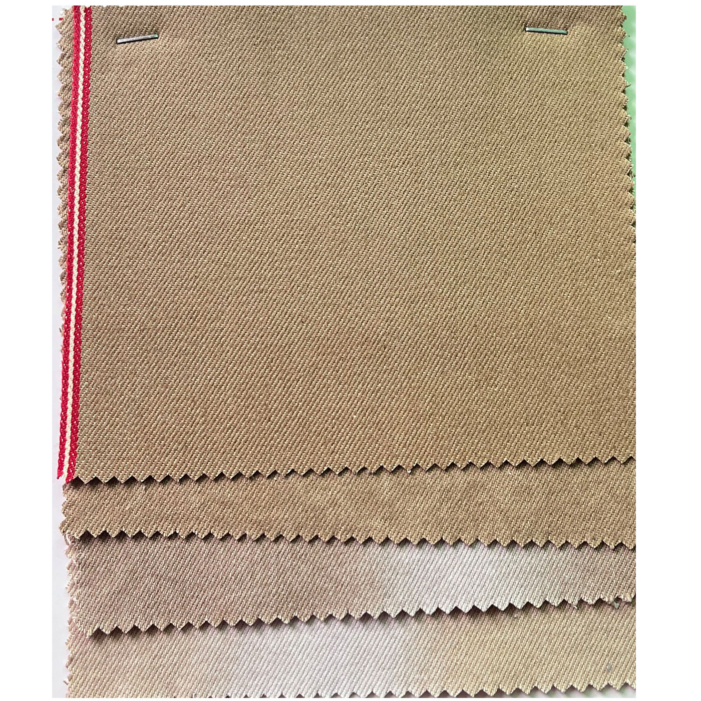 12.5oz Khaki Selvedge Denim Fabric Custom Raw Selvage Jeans Cloth Manufacturers W2300293