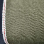 Armygreen herringbone selvedge denim material