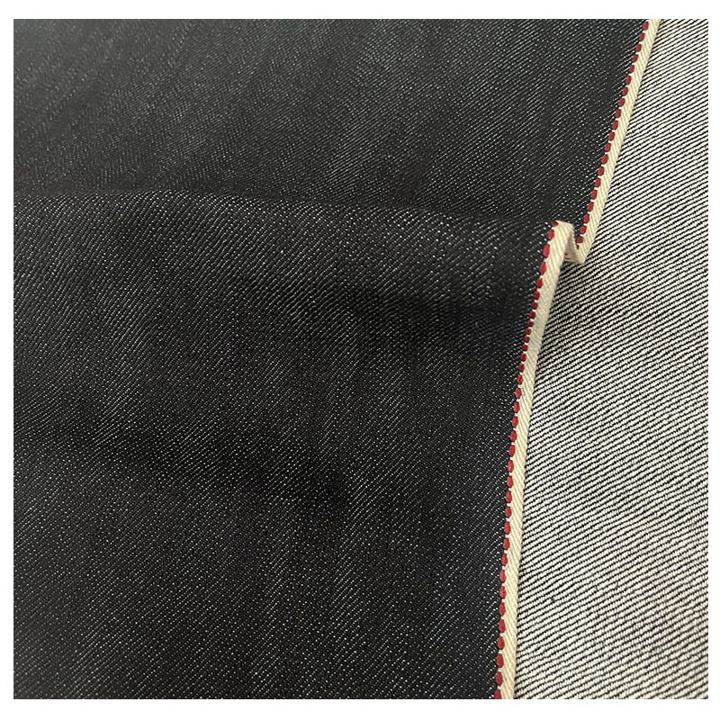 14.3oz Deep Indigo Stretch Selvedge motorcycle jeans Cloth Manufacturers Selvage Shuttle Loom Denim Material Wholesale W224021-8