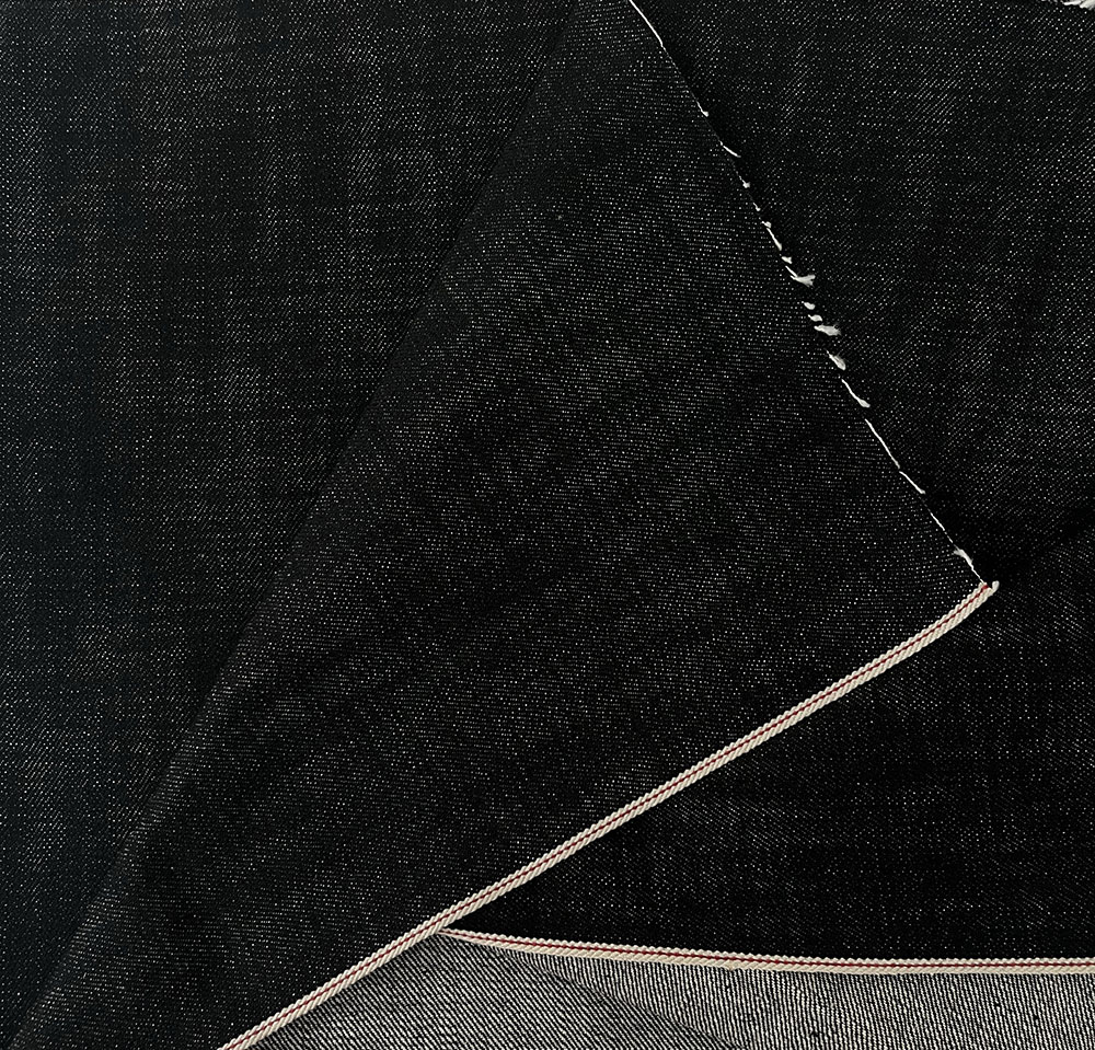 15oz Black Selvage Jeans Cloth Manufacturers Premium Selvedge Denim Fabric Raw Material Wholesale W366037k-5