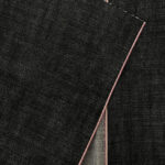 pink selvage unwashed denim material