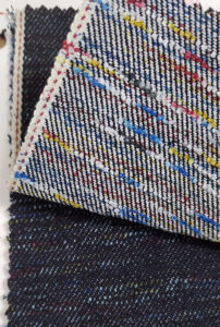 13.2 oz Selvage Rainbow Nep Denim Material Suppliers Rainbow Weft Indigo Black Selvedge Jeans Cloth Custom W2205208